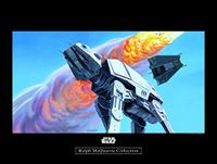 Komar Muurfoto | Star Wars Classic RMQ Hoth Battle at-at | Kinderkamer, jeugdkamer, decoratie, kunstdruk | zonder lijst | WB143-40x30 | Maat: 40 x 30 cm (breedte x hoogte)
