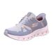 Skechers Dames Glide-Step Pro Hands Free Slip-ins Sneaker, Grijs Mesh Oranje Trim, 41 EU