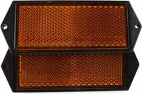 Benson Reflector met schroefbevestiging - rechthoekig - oranje - 100 x 40 mm - 2 stuks
