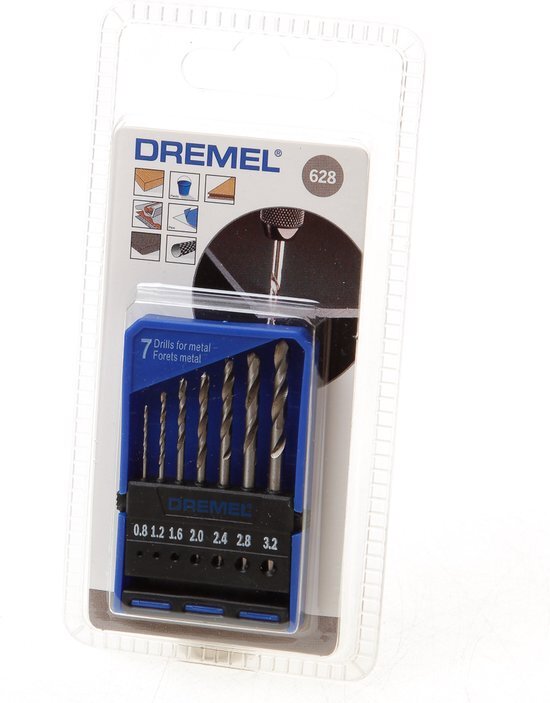 Dremel Borenset 7 stuks 628 0.8 - 3.2 mm