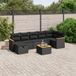 Maison Exclusive - Ensemble de meubles de jardin 8 pièces avec canapé et coussins, noir, en polyrotin