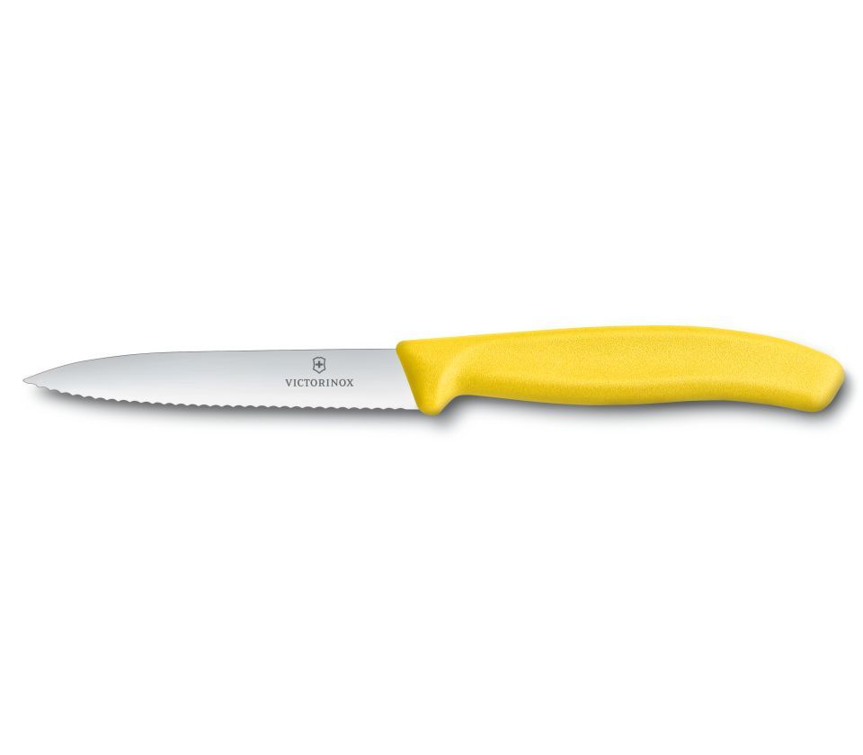 Victorinox Paring Knife - 10cm Stainless Steel Blade - Yellow Handle