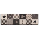 vidaXL Keukentapijt, sterren, grijs, 180 x 60 cm, 100% polyamide