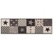 vidaXL Keukentapijt, sterren, grijs, 180 x 60 cm, 100% polyamide