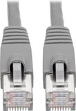 Tripp Lite N262-007-GY Cat6a 10G-Certified Snagless Shielded STP Network Patch Cable (RJ45 M/M), PoE, Gray, 7 ft.