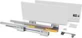 Emuca - Lade set voor keuken of badkamer met volledig uittrekbaar en geïntegreerde demping, hoogte 185 mm en diepte 500 mm, wit