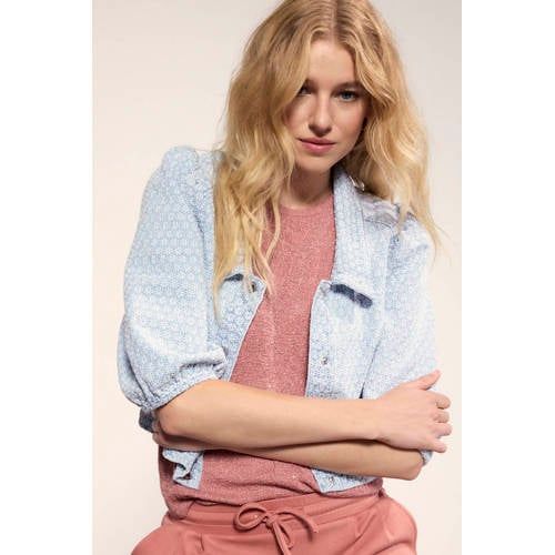 Tramontana Light Blue Denim Floral Denim Jacket