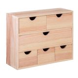 ARANAZ S.L. MANUFACTURAS DE LA MADERA Miniblok met 6 laden van grenenhout