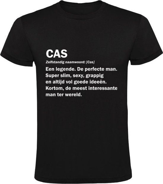 Sol's Cas grappig Heren T-shirt - Zwart - XL