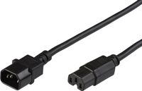 Microconnect PE011400 C14 Male naar C15 Female Stroomkabel 2.5m Zwart