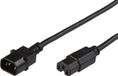 Microconnect PE011400 C14 Male naar C15 Female Stroomkabel 2.5m Zwart