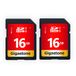 GIGASTONE 16 GB SDHC-geheugenkaart 2-pack, UHS-I U1 klasse 10, tot 80 MB/sec. voor digitale camera's Canon Sony Nikon Olympus PC