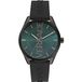 Versace V-Vertical VE3H00322 Montre pour femme avec cadran vert et bracelet en silicone noir