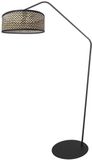 Anne Lighting Anne Light Zwarte Vloerlamp ZigZag 4238ZW - Bamboe en Metaal, Hoogte 173 cm, Kantelbare Fitting