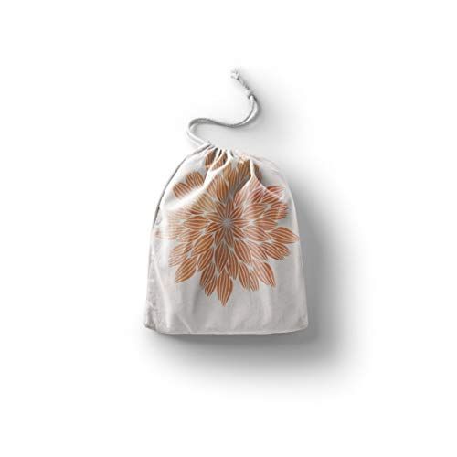 Bonamaison Bedrukte katoenen tas met trekkoord - 20 x 30 cm