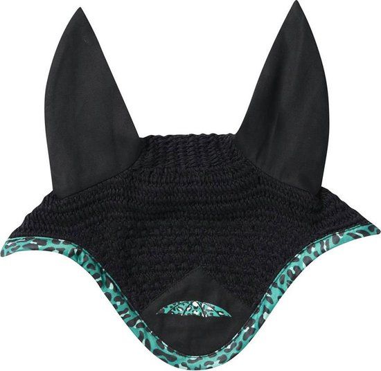 Weatherbeeta Paarden Oornetje Prime - Leopard Turquoise - Full