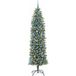 Sapin de Noël artificiel Slim avec 300 LED vert et blanc 240 cm