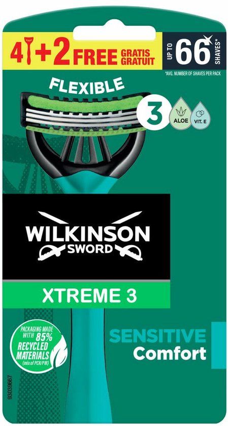 Wilkinson Xtreme 3 Sensitive Comfort - Wegwerpscheermesjes - 6 stuks