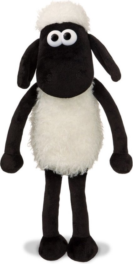 Aurora knuffel Shaun het schaap 20,5 cm wit/zwart