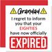 Grappige 90e verjaardagskaarten voor opa - je jaren tachtig zijn verlopen - Happy Birthday Card voor opa van kleinzoon kleindochter, 145mm x 145mm Banter Joke Humor Bday wenskaarten cadeau
