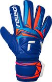 Reusch Attrakt Solid Keepershandschoenen - Blauw/Wit/Oranje - Maat 10