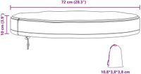 vidaXL Housse de table de jardin noire 72 x 72 x 10 cm