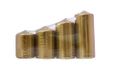 Nataluna Gouden stompkaars, 4 stuks, zoals afgebeeld