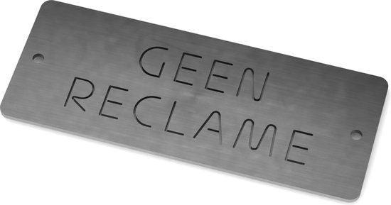 Geroba Rvs bord geen reclame