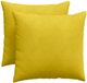 vidaXL - Zitkussens - 2 stuks - Geel - 50 x 50 cm - Corduroy stof