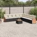 Maison Exclusive - Ensemble de jardin pour le jardin, composé de 10 pièces avec coussins, en polyrotin noir