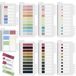 Shenzhen Haorui Industrial Technology Co., Ltd. Notes autocollantes transparentes colorées - 6 styles règle - 1380 pièces