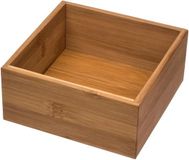 5five Bestekbak/keuken organizer - 1 vaks - Tidy Smart serie - bamboe - 15 x 15 x 7 cm