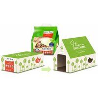 Cat's Best Action - Original kattenbakvulling 4,3 kg + Katzenhaus