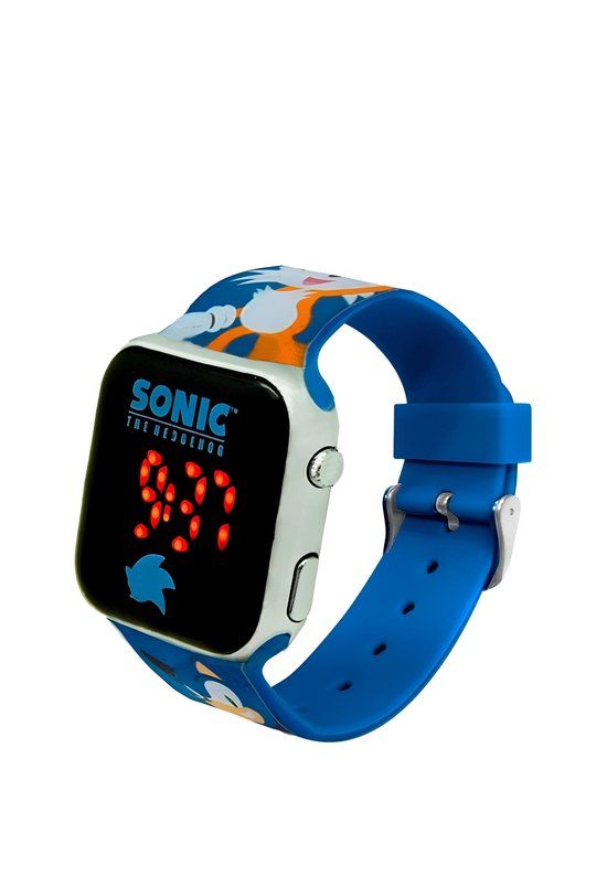 Sonic LED Horloge - Blauw - Unisex - Digitaal - Kunststof - Kinderen