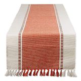 DII Geweven Tafelloper, Katoen, Verbrand Oranje, 13x72
