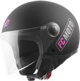 FC-Moto Square-RS Jethelm - Zwart Mat/paars - Maat XL