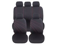Auto Lupex Auto Accessori Universele autostoelhoezen voor auto | polyesterweefsel | set voor- en achterbankhoezen | ritssluiting | aanpasbare stoelbekleding (model G, rood)