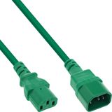 InLine 16504G C13 C14 stroomkabel Groen 1,5 m