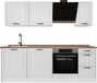 Vicco Complete keukeneenheid R-Line, Wit landelijk/Wit, 220 cm zonder werkblad