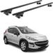 Omac Barre portatutto in alluminio con certificazione Tüv per Peugeot 207 Break 2006-2012 – Per barre portatutto standard – scanalatura a T – Carico massimo 90 kg – 2 serrature antifurto nero