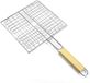 Merkloos / Sans marque Barbecue gereedschapset - Lange Handvat Hamburger Grill Clip, 23x21cm voor 4 Hamburgers