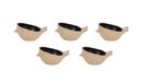 Décopatch HD050Cpack - Lot de 5 supports en papier mâché, 11x9x5 cm, waterproof, cache pot oiseau S
