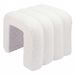Merkloos Relaxdays Poef - Teddy - Wit - 40x40x40 cm
