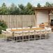Maison Exclusive - Ensemble de jardin, 17 pièces, avec coussins, beige, en polyrotin