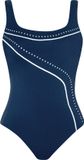 Sunmarin Badpak Basic Mouwloos Nachtblauw Effen 100% Polyester 100C