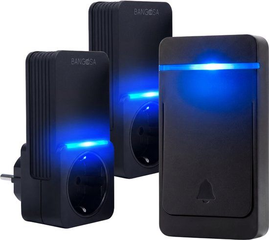 Bangosa Draadloze Deurbel met 2 Ontvangers - Waterdicht - Zwart