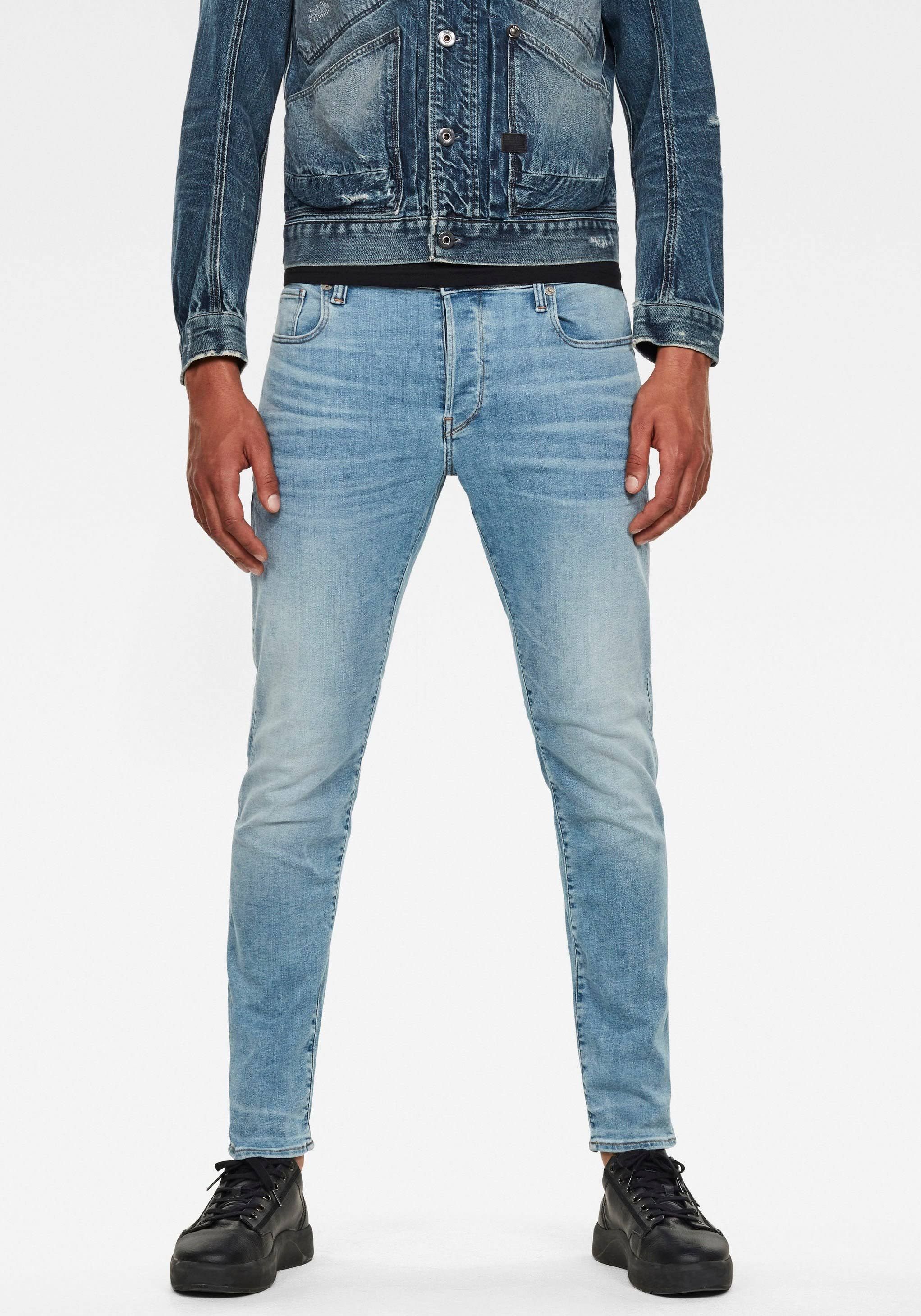 G-Star RAW 3301 Slim Fit Jeans - Lt Indigo Aged