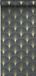 ESTAHome Behang Art Deco Motief Donkerblauw en Goud - 53 cm x 10.05 m