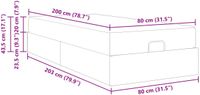 vidaXL Bedframe with Mattress - 2 Piece - Blue - Fabric