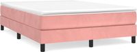 vidaXL Boxspringbedframe, roze, 140x200 cm, fluweel